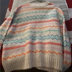 American Eagle Outfitters Multicolor Patterned Sweater